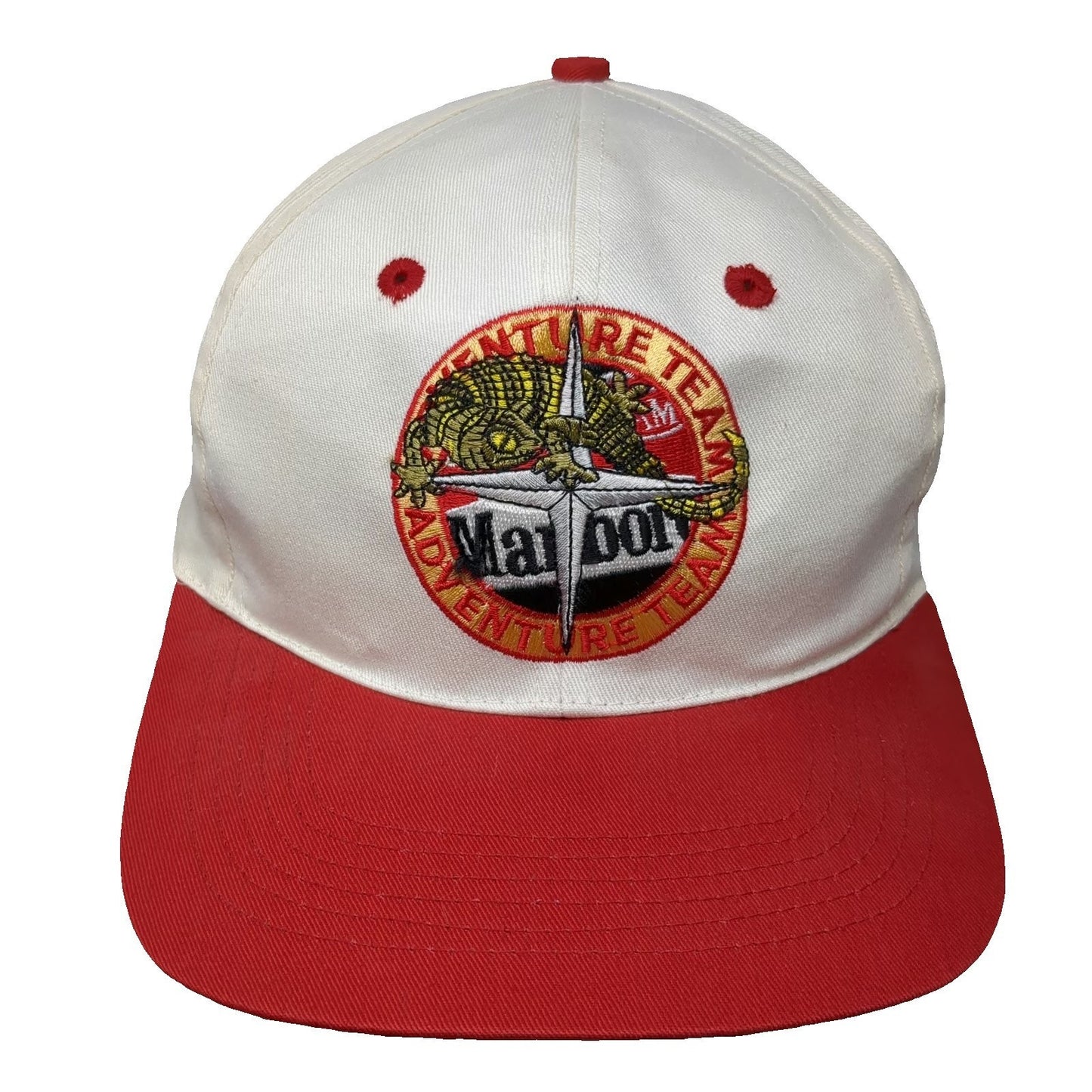 Habitat Industries Snapback Hat White Vintage Marlboro Adventure Team Lizard