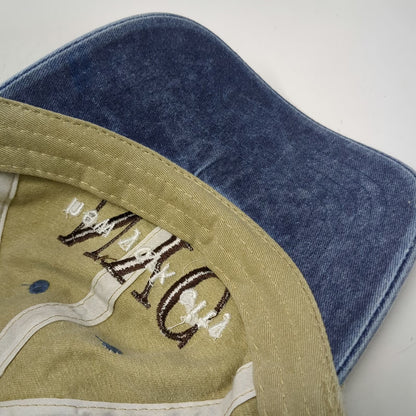 Newhattan Baseball Cap Beige Blue One Size NYC New York City Hat Slideback