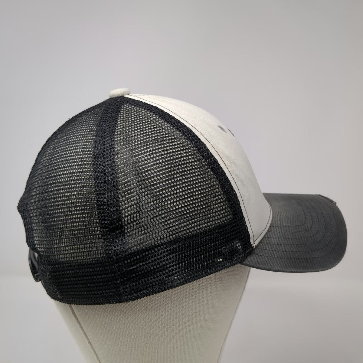 Maverik Trucker Hat White Gray One Size Truck Norris Mesh Back Snapback Graphic