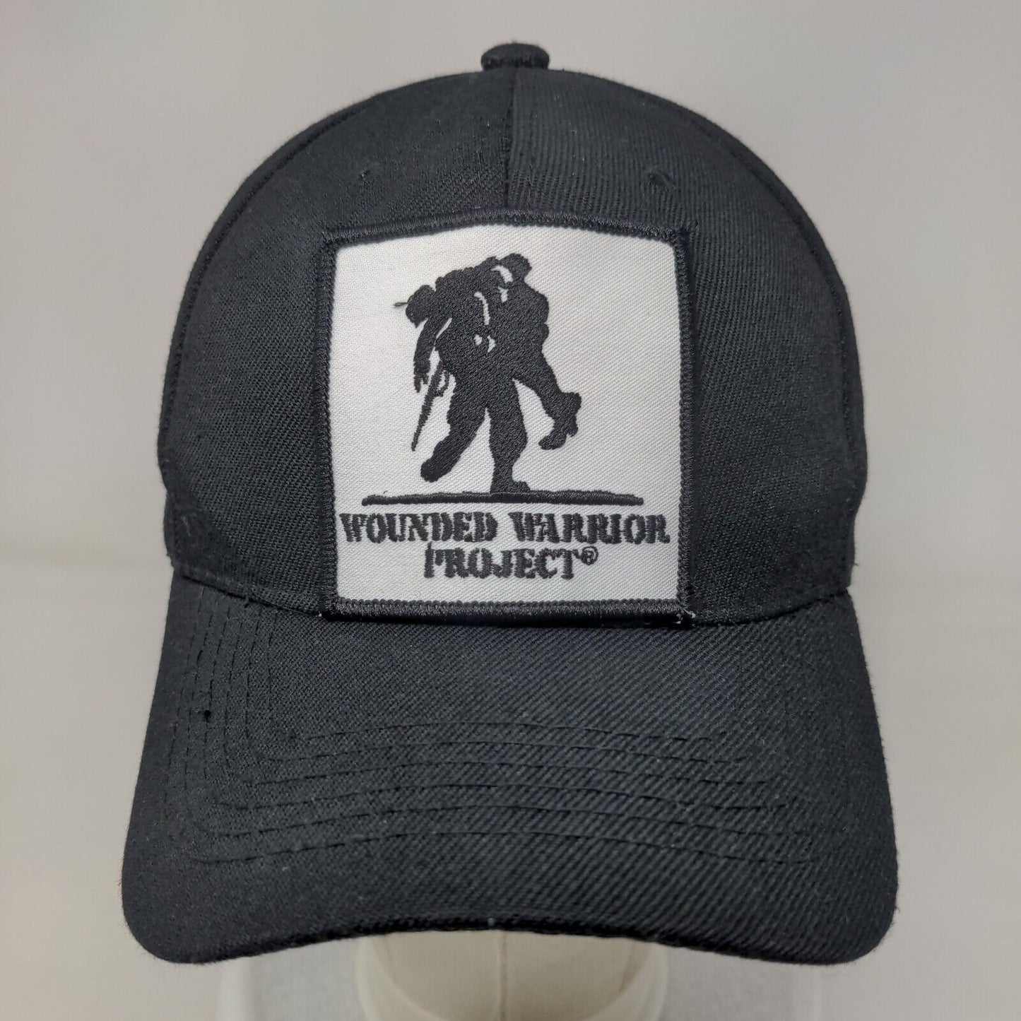 Wounded Warrior Project Patch Strapback Hat Black OSFM Vent Holes