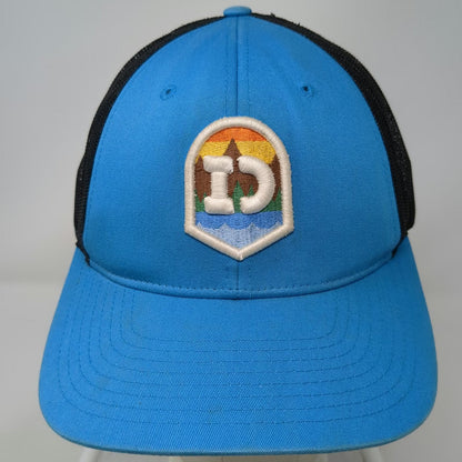 Richardson Trucker Hat Blue L Snapback Mesh Back Scenic D Patch Mountain Hat