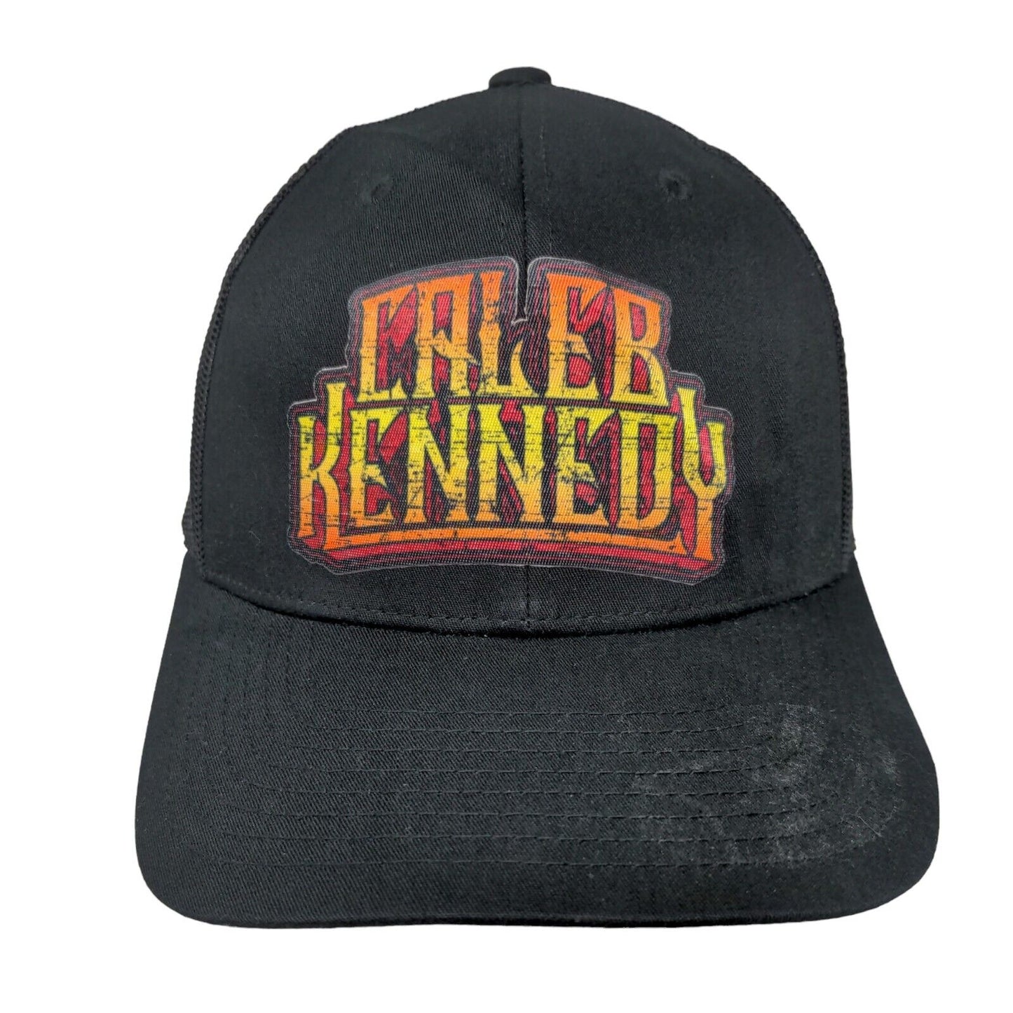 Caleb Kennedy Snapback Trucker Hat Black One Size Adjustable Mesh Back Yupoong