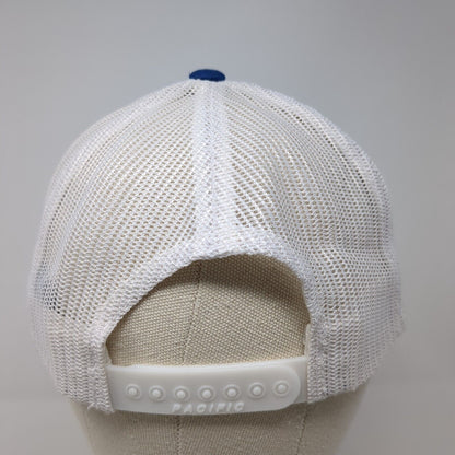 LG Snapback Trucker Hat Blue OS Adjustable Embroidered Mesh Pacific Headwear