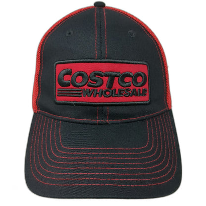 Bamko Costco Wholesale Trucker Hat Black Red One Size Mesh Snapback Patch Logo