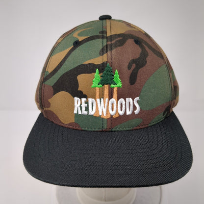 Redwoods Snapback Hat Camouflage OS Adjustable Embroidered Classics Yupoong
