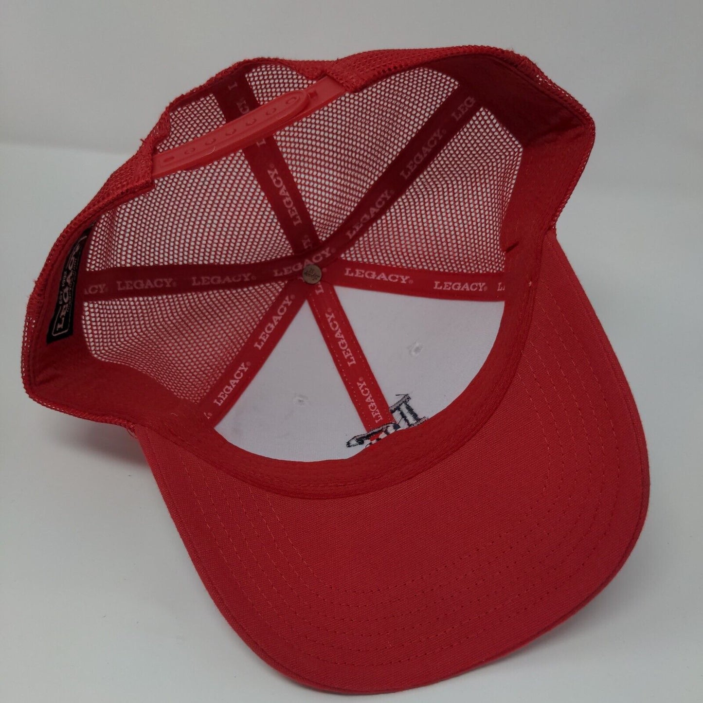 LC Warriors Snapback Trucker Hat Red OSFA Mesh Back Embroidered Legacy