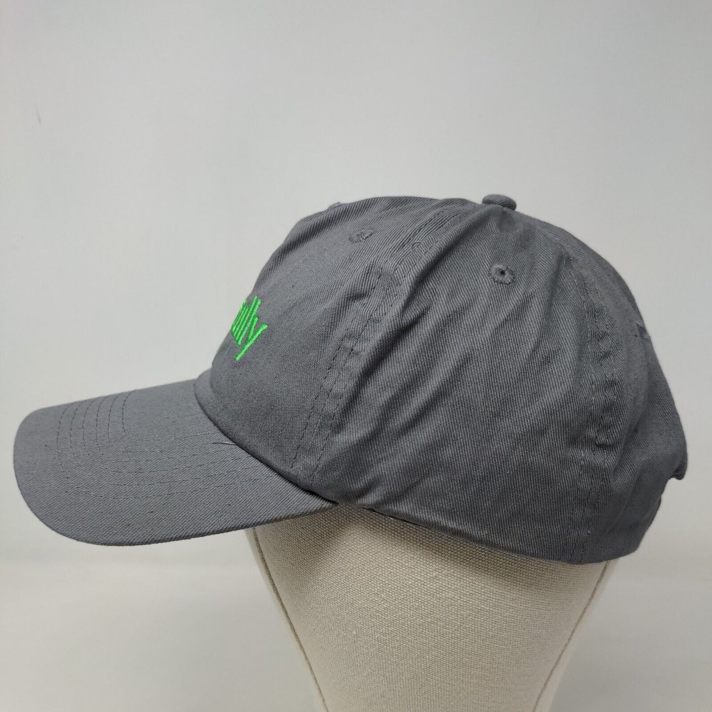 Hit Men's Strapback Hat Gray Size OSFM Embroidered Scully Logo Cotton