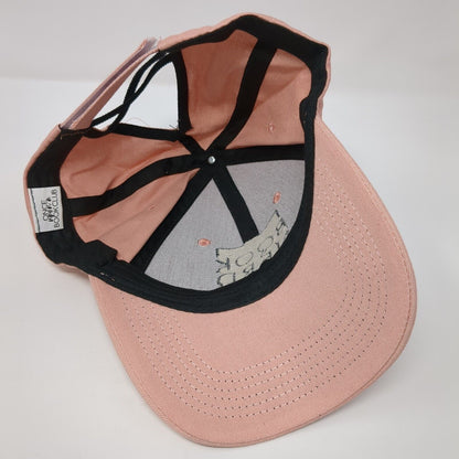 Book Nerd Strapback Hat Ponytail Pink OSFA Solid Once Upon A Book Club