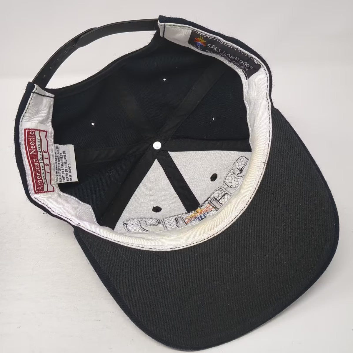 Salt Lake 2002 Olympics American Needle Snapback Hat Blue Orange Adjustable OSFM