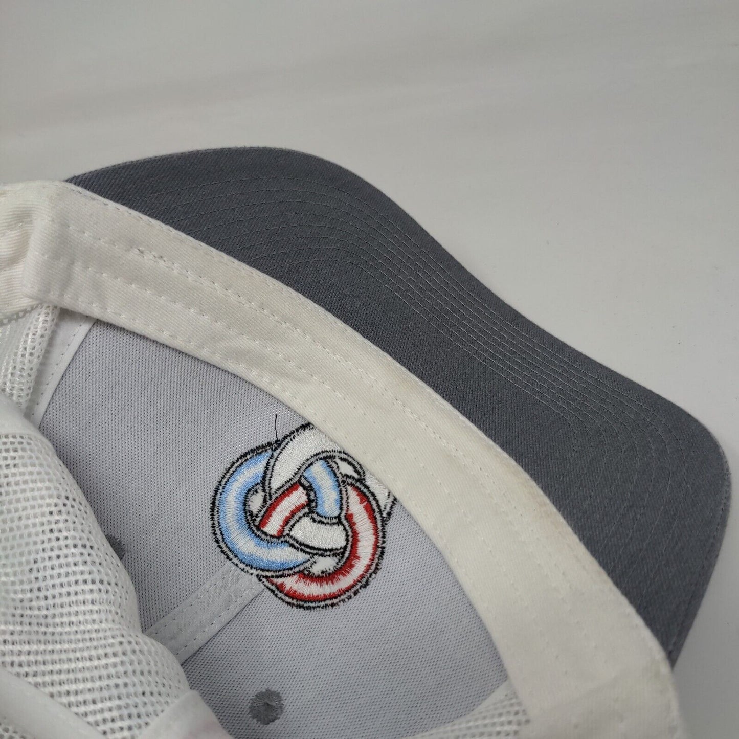 Port Authority Snapback Mesh Back Trucker Hat Gray One Size Embroidered
