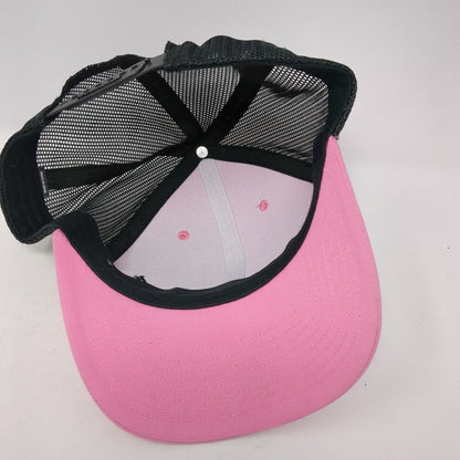 Richardson Snapback Trucker Hat Pink One Size Adjustable Mesh Back 6 Panel