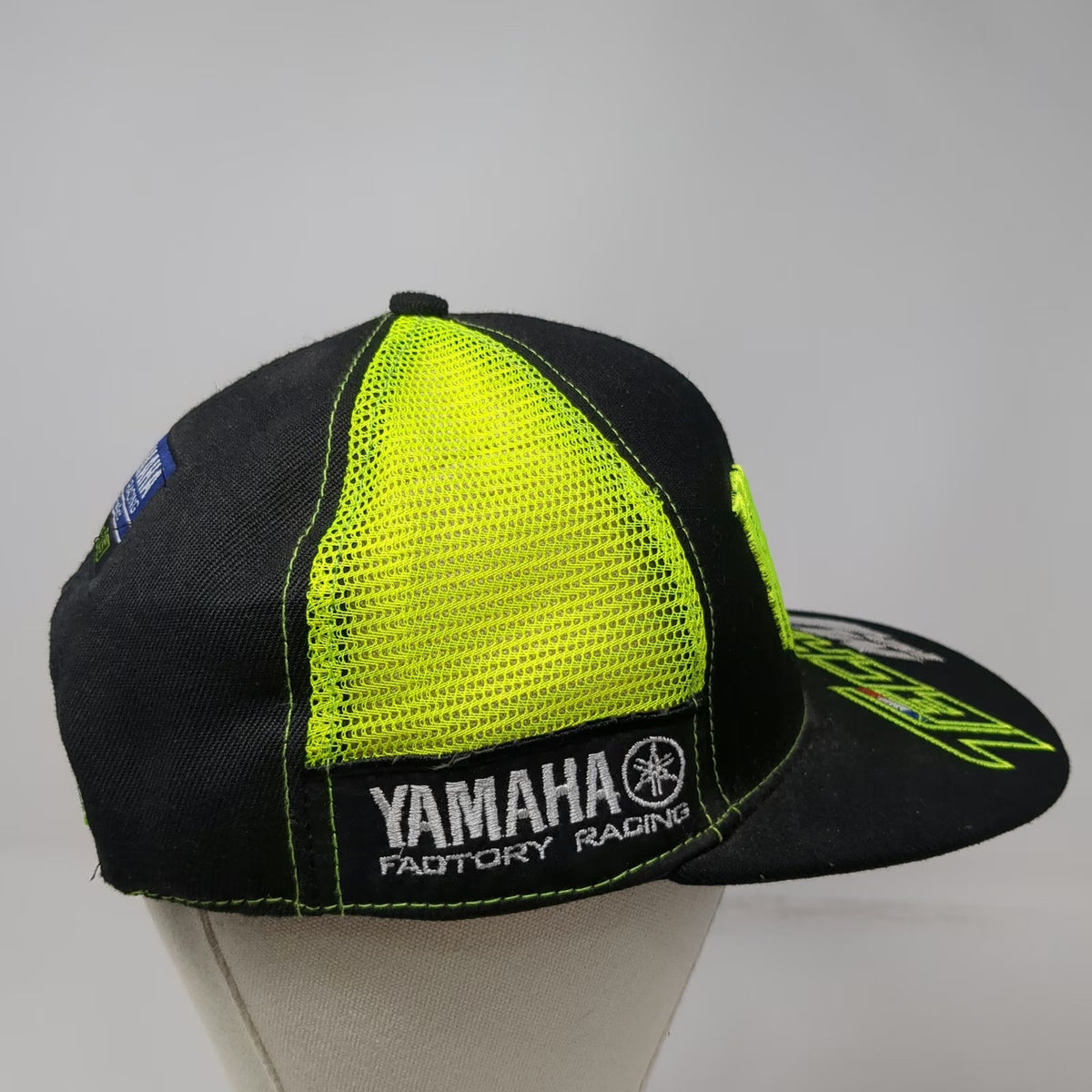 Monster Energy Trucker Hat Black Green One Size Yamaha Factory Racing Tech3 M1