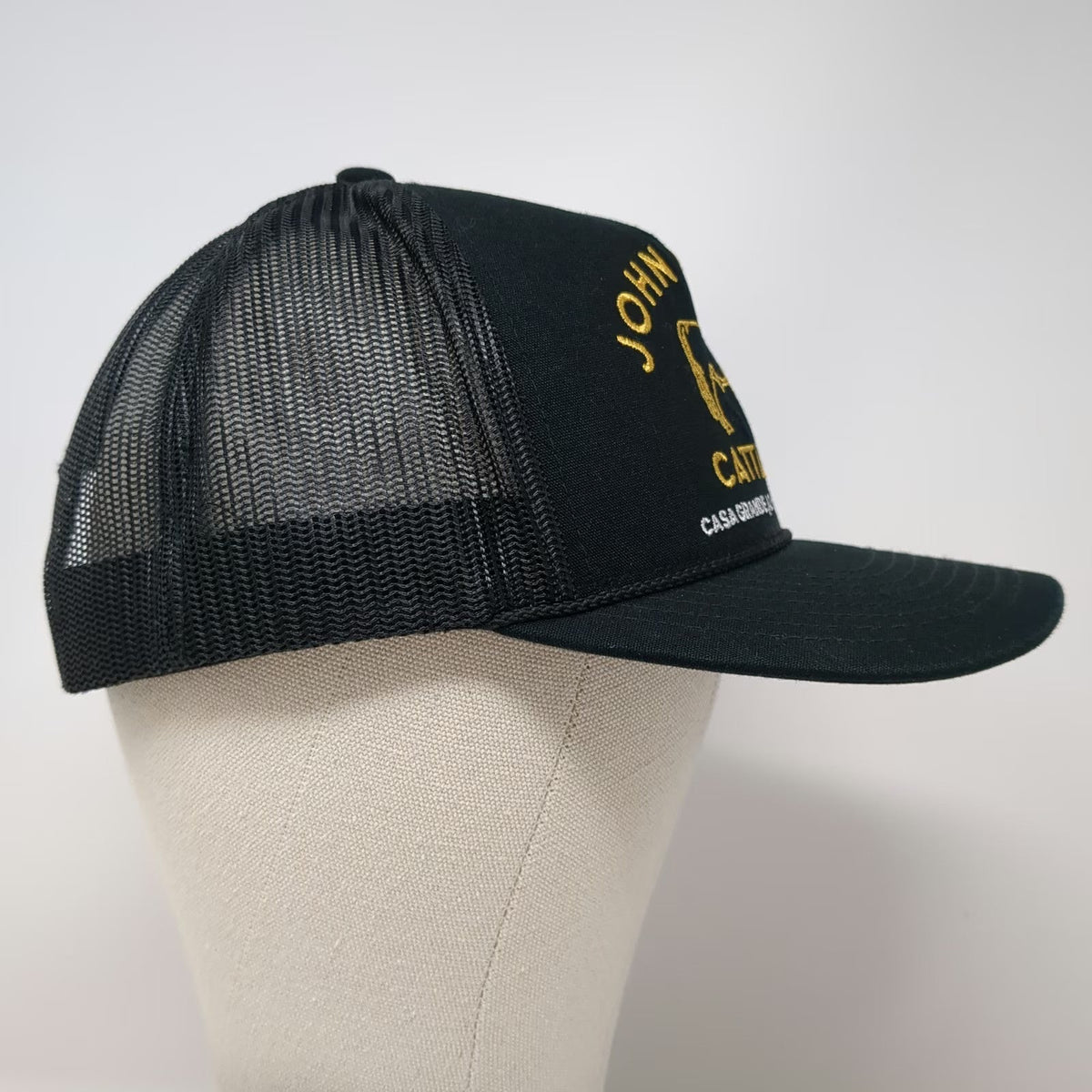 Hooey Trucker Hat Black One Size John Wayne Cattle Co Arizona Mesh Snapback