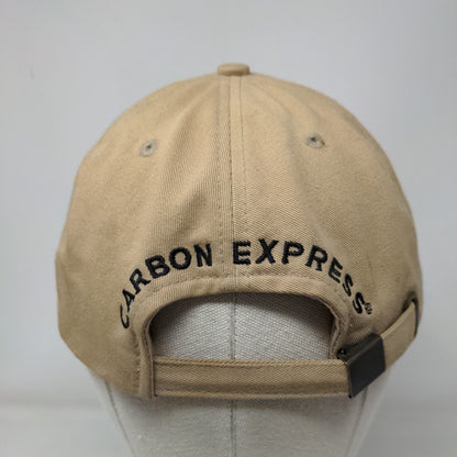 Carbon Express Slideback Hat Tan One Size Adjustable Embroidered