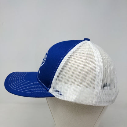 Port Authority Men's Snapback Mesh Back Hat Blue Embroidered Freshly Dairy
