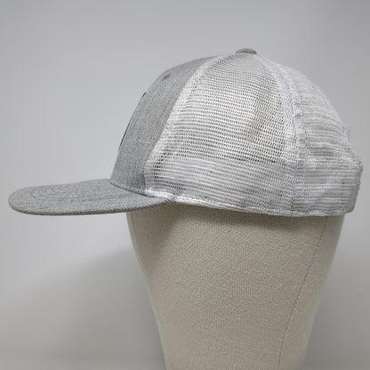 Ducks Unlimited Trucker Hat Gray One Size Snapback Mesh Shield Patch Flag Logo