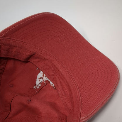 Perrin Mystic Seaport Anchor Baseball Cap Red One Size Strapback Cotton Hat
