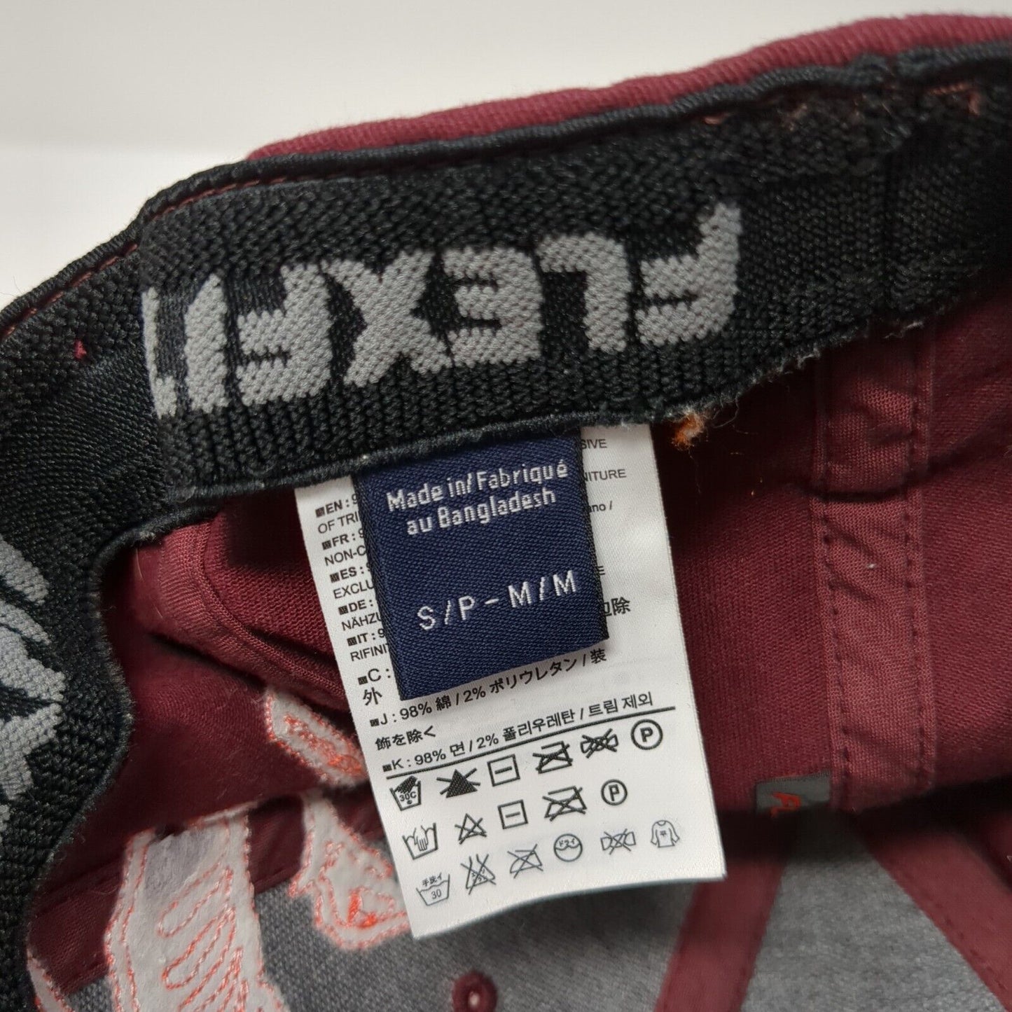 Arc'Teryx Fitted Hat Red Size S-M Embroidered Skeleton Bird Logo Cotton Blend