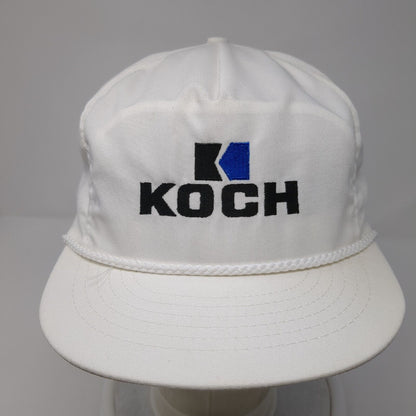 Koch Snapback Rope Hat White One Size Adjustable Embroidered Outdoor