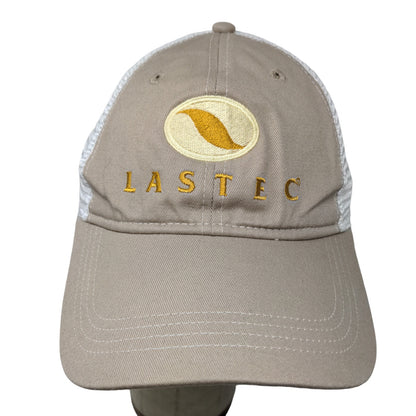 Cap America Men's Slideback Mesh Back Hat Tan Embroidered Lastec Logo