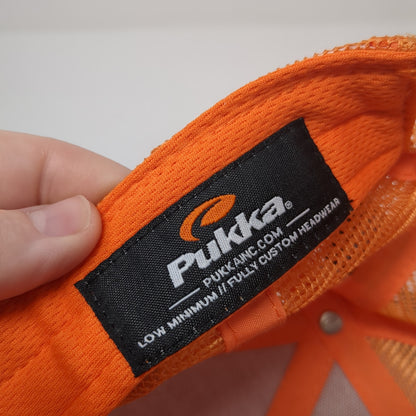 Marathon Pipe Line Trucker Hat Orange One Size Adjustable Mesh Back Pukka