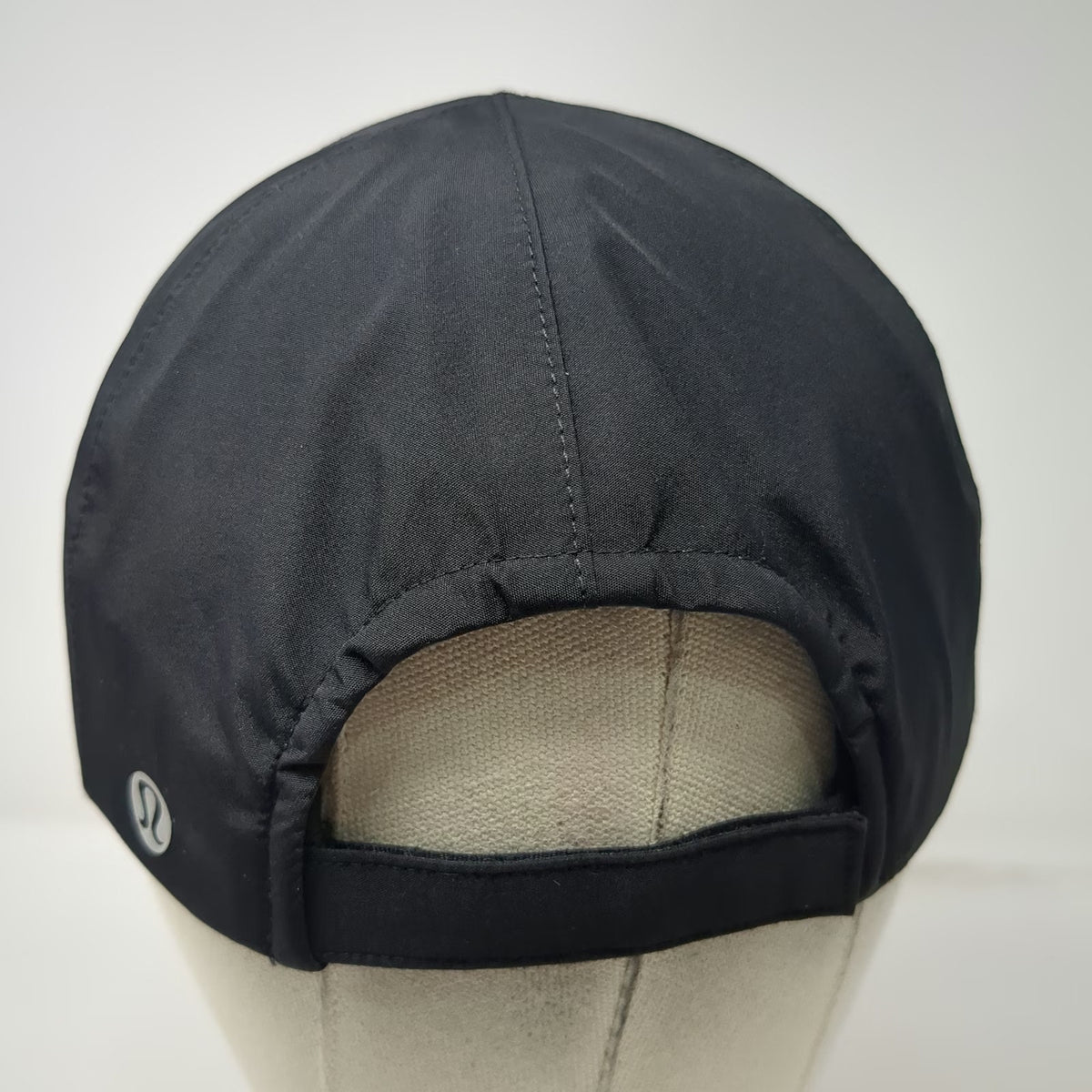 Lululemon Baseball Cap Black One Size Strapback Reflective Polyester Logo Hat