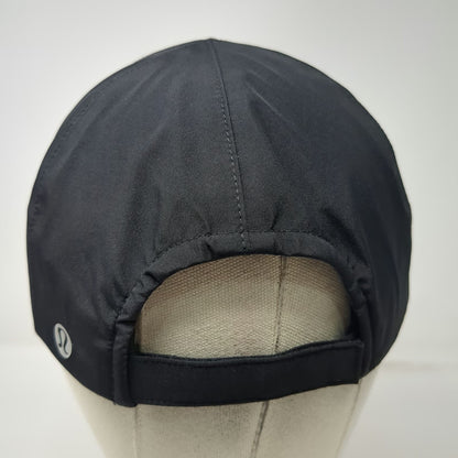 Lululemon Baseball Cap Black One Size Strapback Reflective Polyester Logo Hat