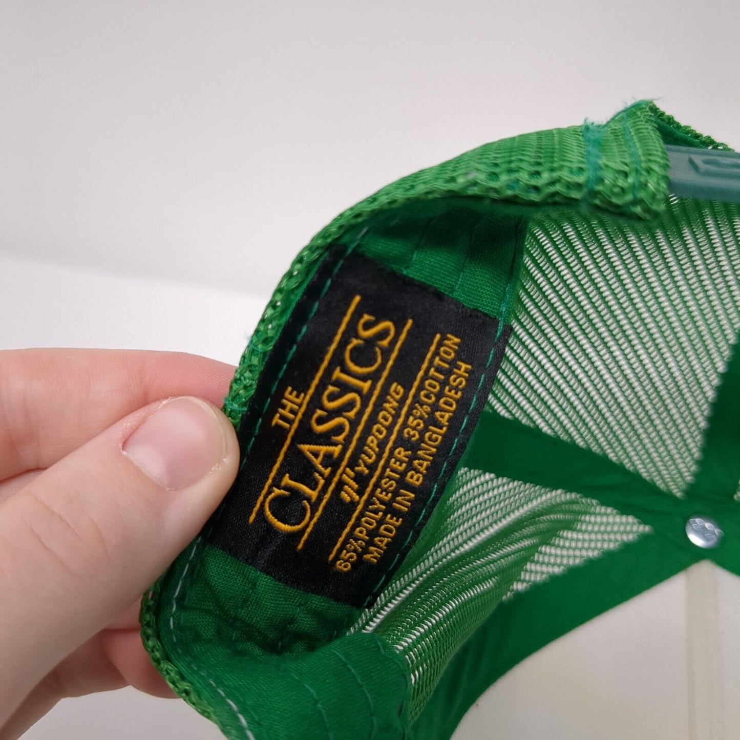 Fat Leaf Water Snapback Mesh Back Trucker Hat Green OSFA Yupoong