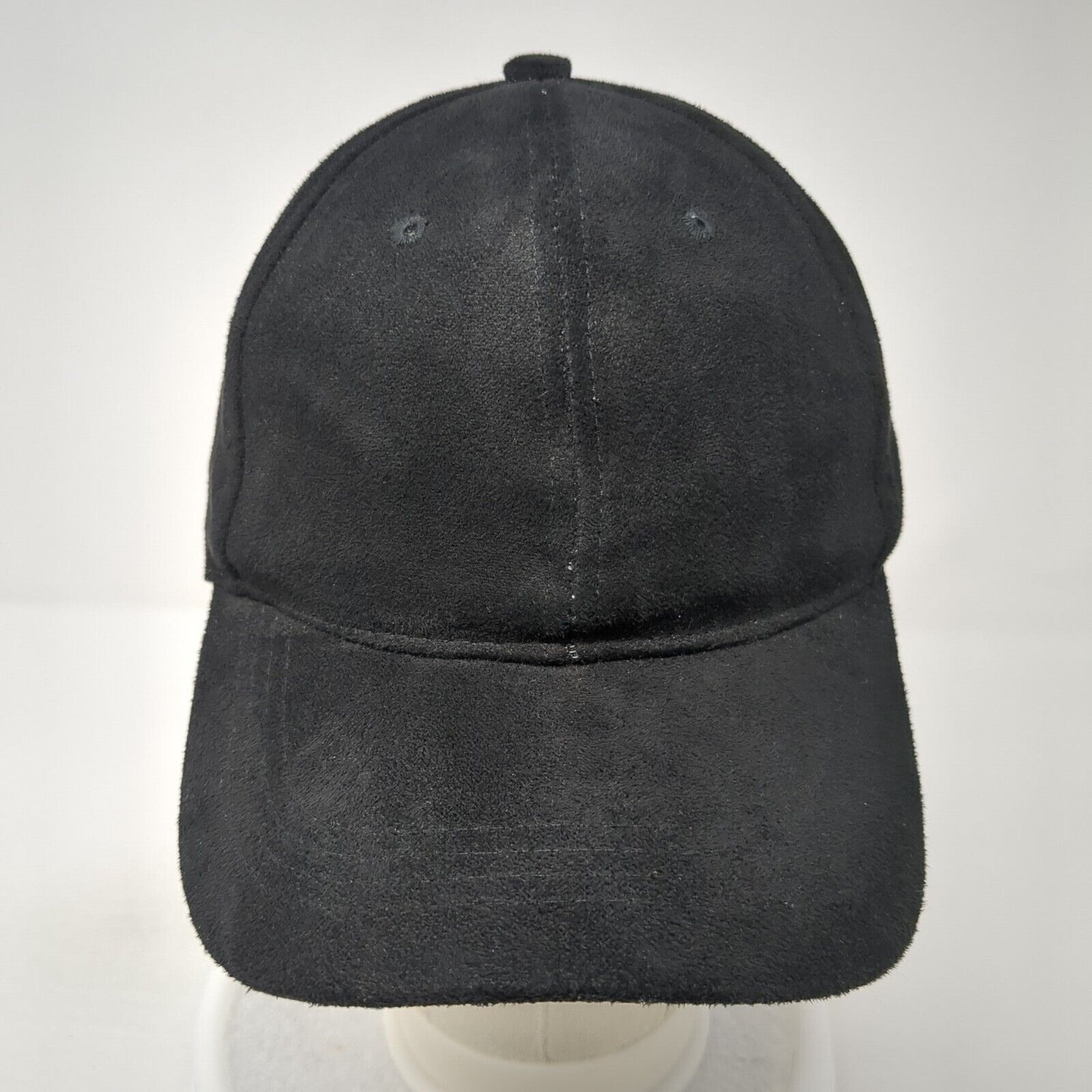 Unbranded Strapback Baseball Cap Black One Size Adjustable Vented Holes Blank