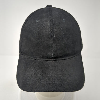 Unbranded Strapback Baseball Cap Black One Size Adjustable Vented Holes Blank