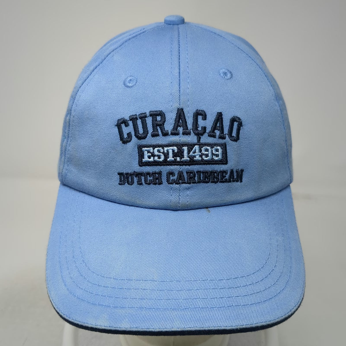 Baseball Cap Blue One Size Curacao Dutch Caribbean Est 1499 Strapback Hat