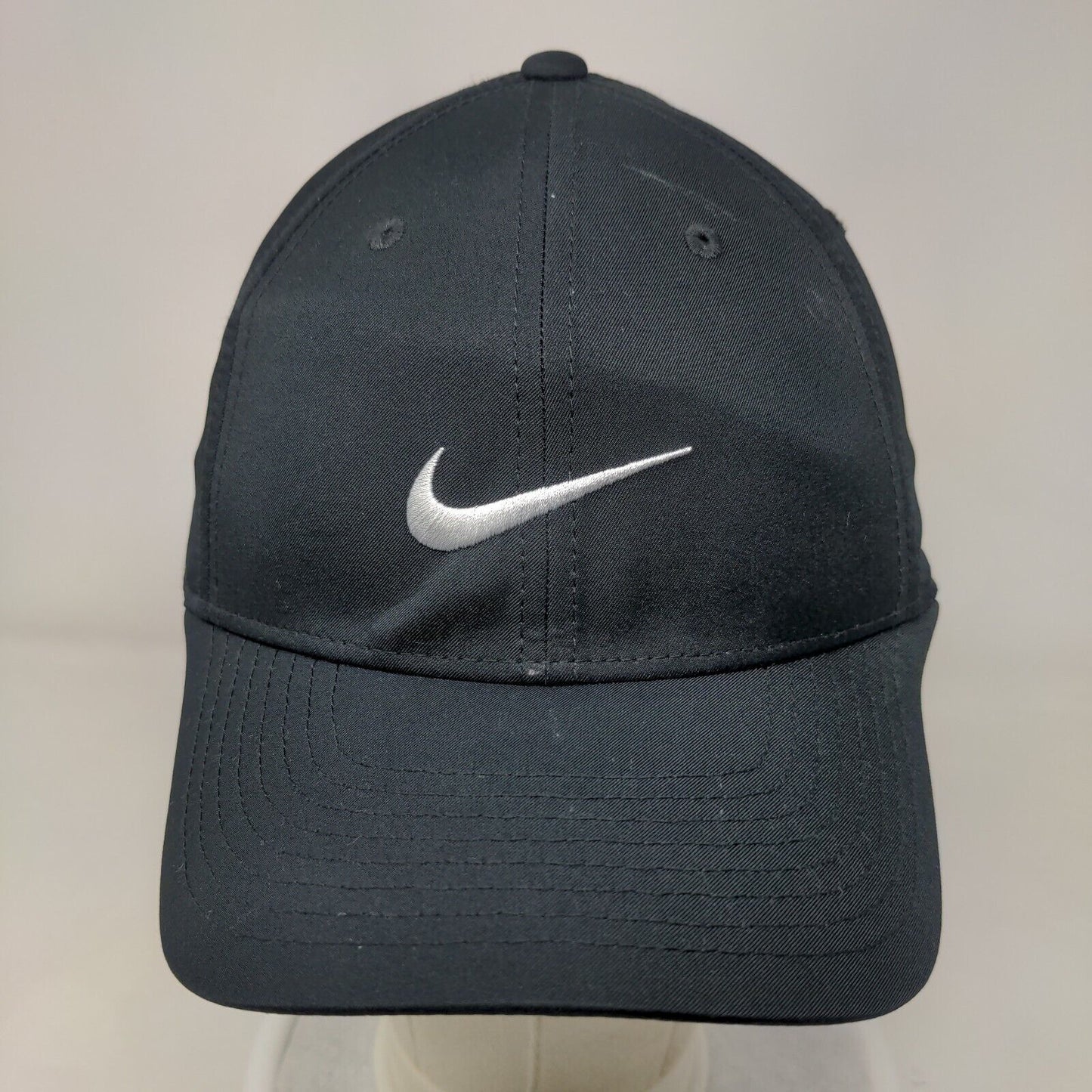 Nike Slideback Hat Black OSFM Adjustable Swoosh Embroidered Legacy 91