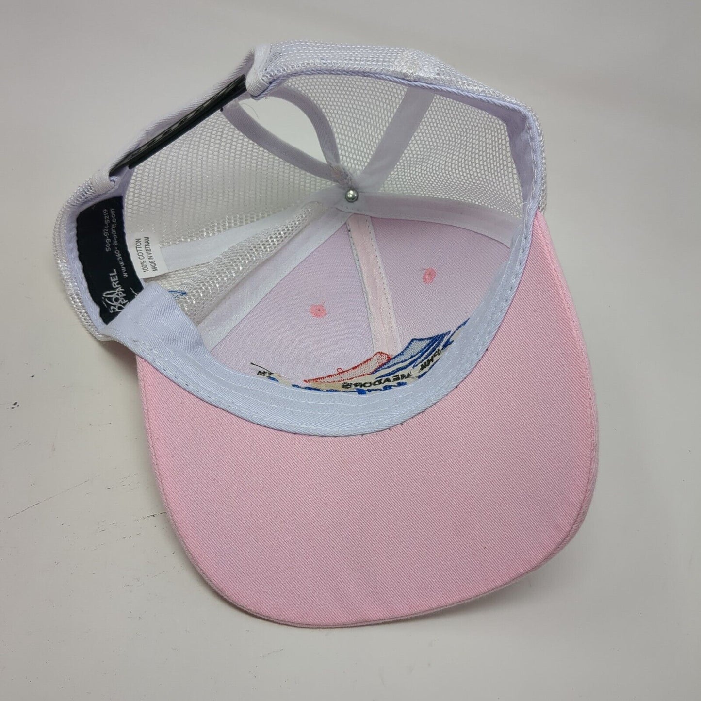 Phil Meador's Courtesy Ford Lincoln Strapback Ponyback Trucker Hat Pink OS 360