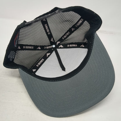 Pacific Headwear Trucker Hat Gray One Size Mesh Snapback Car Wash Logo Flat Bill