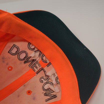 Donelson Cycles Snapback Hat Orange One Size Embroidered Speckled