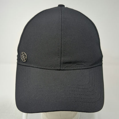 Athleta Baseball Cap Black One Size Hat Performance Laser Cut Strapback Floral