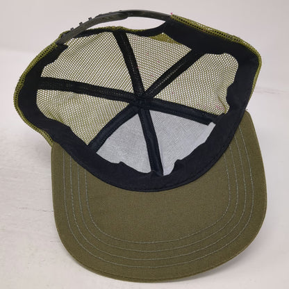 Green Trucker Hat Mesh Snapback Ram Animal Bighorn Sheep Patch Outdoor Vintage