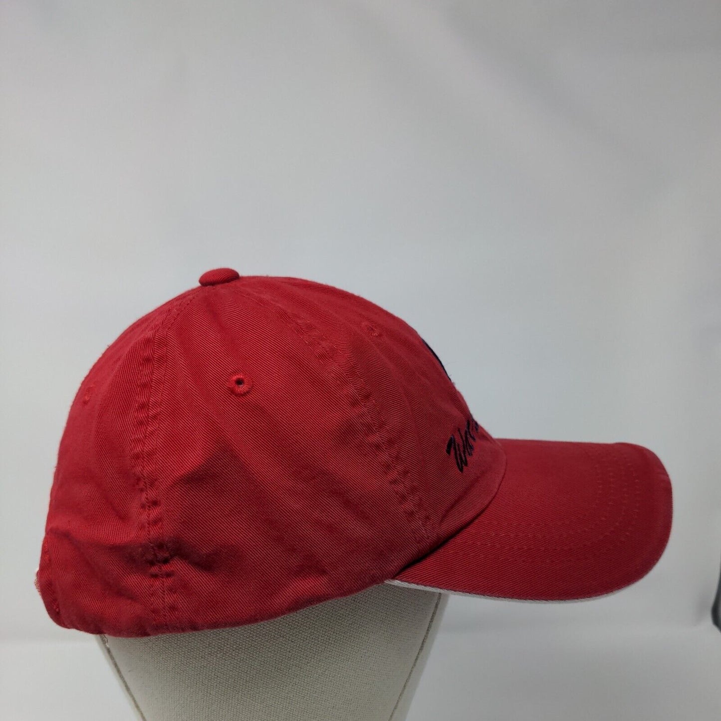LC Warrior Golf Strapback Hat Red One Size Embroidered Port Authority