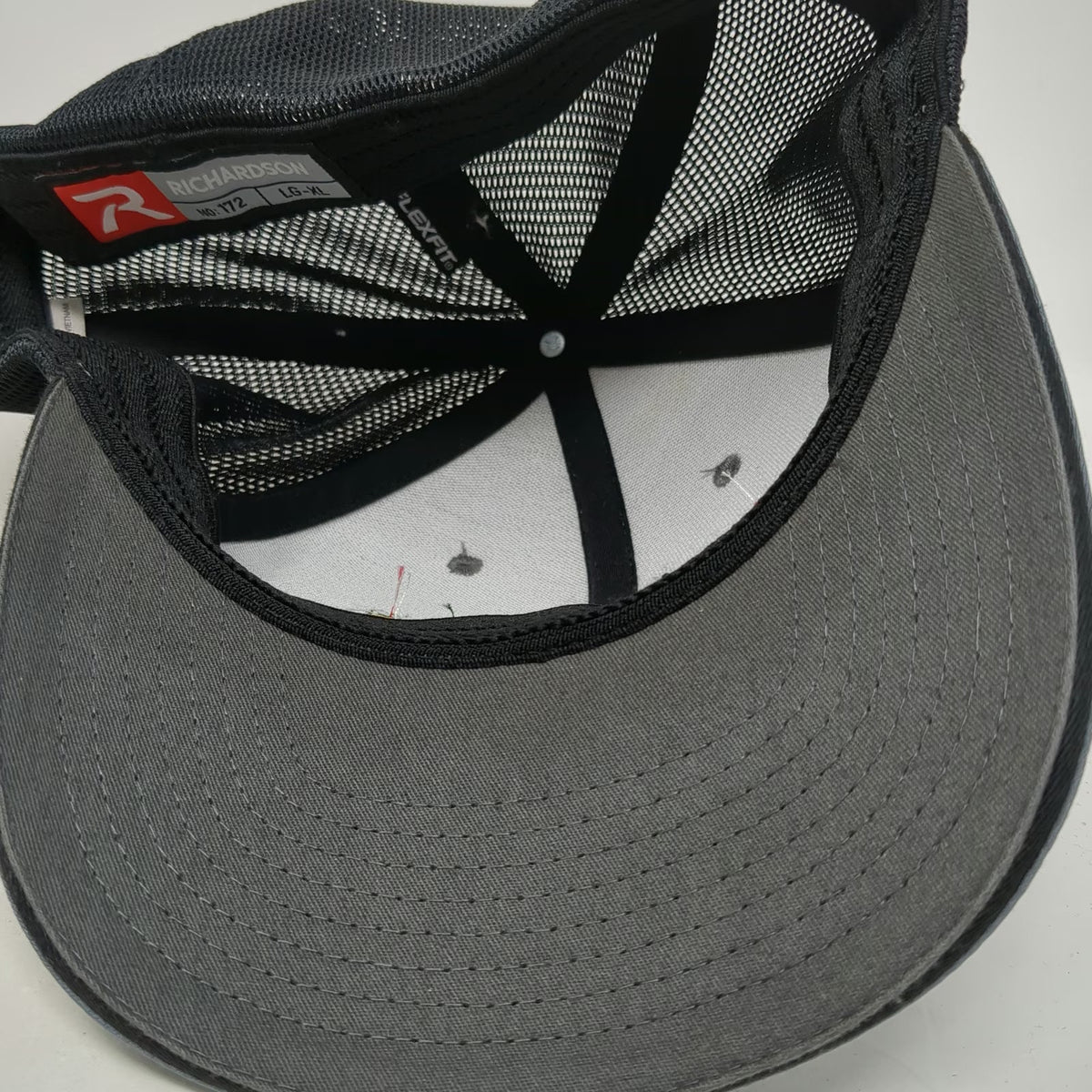 Richardson 172 Baseball Cap Gray XL Idaho Angler Boise Fishing Mesh Trout Hat
