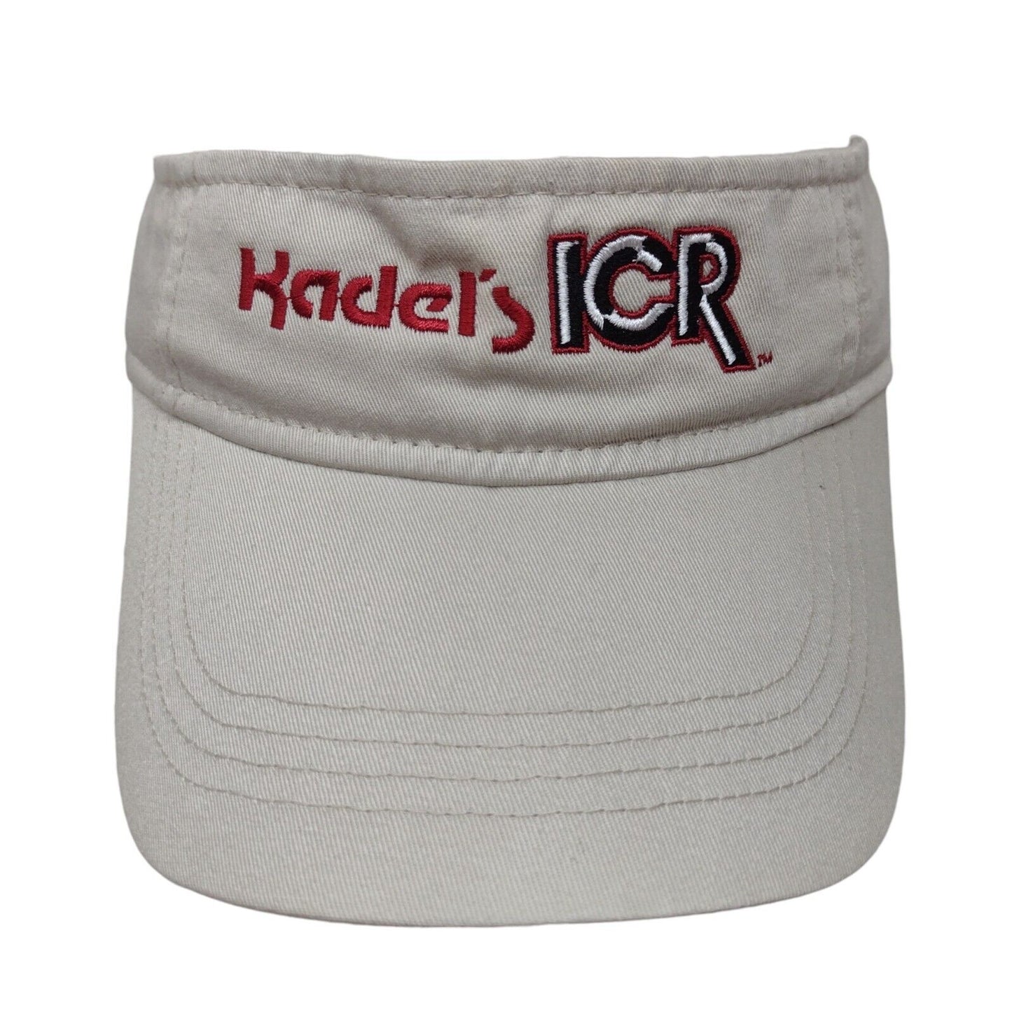 Kadel's ICR Strapback Sun Visor Cap Tan One Size Embroidered Anvil Cotton