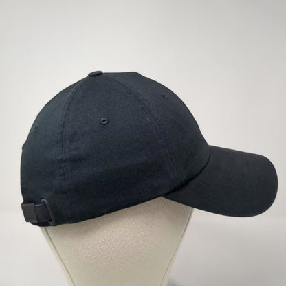 Lululemon Black Baseball Cap Adjustable Hat Size M Metal Logo Cotton Blend