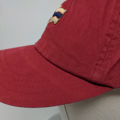 Canebrake Strapback Hat Red One Size Embroidered Logo Imperial