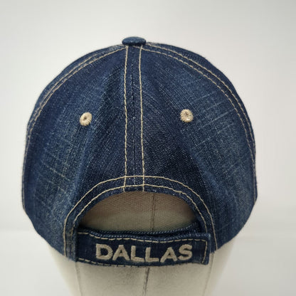 USA Headwear Dallas Baseball Cap Blue One Size Texas Flag Denim Strapback Hat