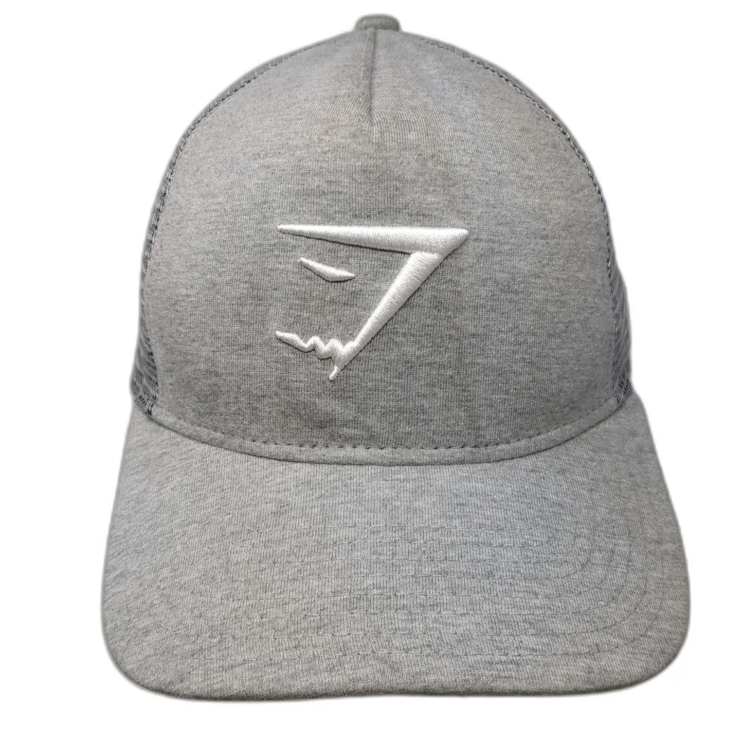 New Era Trucker Hat Gray One Size Gymshark Mesh Back Snapback Embroidered Logo