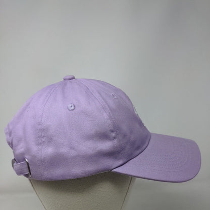 Smiley Brush 'Em Twice Slideback Hat Purple One Size Solid Embroidered