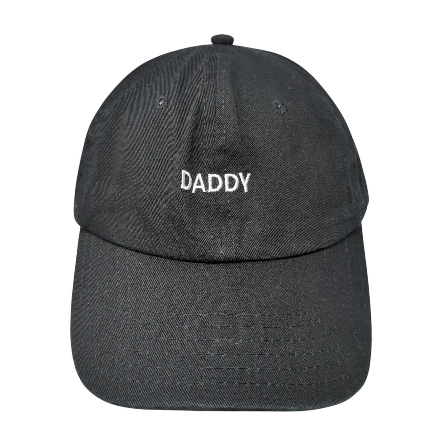 Daddy Slideback Baseball Cap Black One Size Adjustable Embroidered 6 Panel