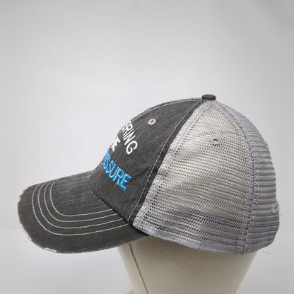I'll Bring The Peer Pressure Strapback Trucker Hat Gray OS Adjustable Distressed