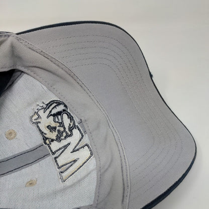 Captivating Headwear Men's Strapback Hat Blue Wingate University Bulldogs Logo