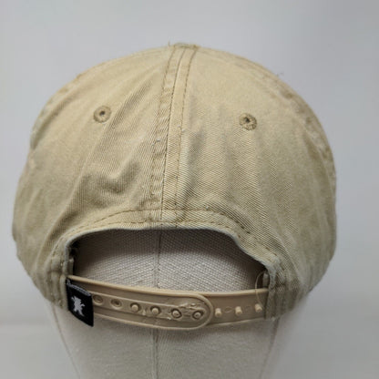 Grizzly Est. 2001 Snapback Hat Tan One Size Adjustable Solid 6 Panel