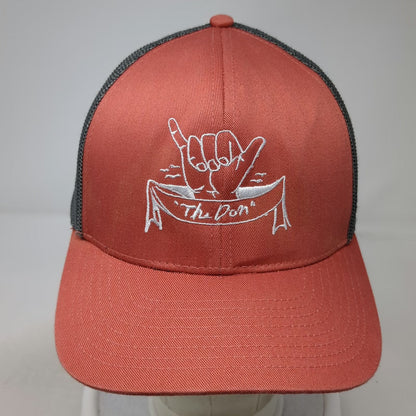 Cap America Trucker Hat Orange Gray One Size Mesh Shaka Hand The Don Snapback